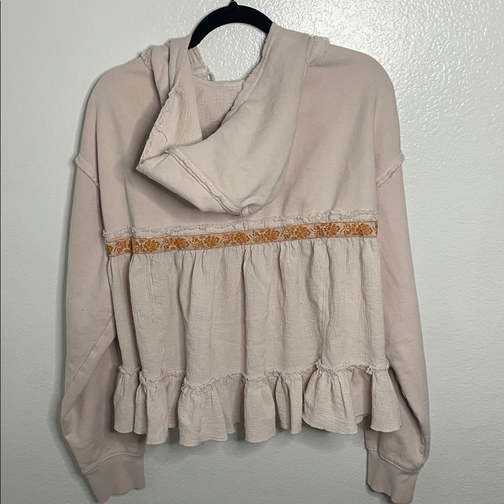 FREE PEOPLE | HARRY SWEATSHIRT | PINK CHAMPAGNE XS - Picture 3 of 5
